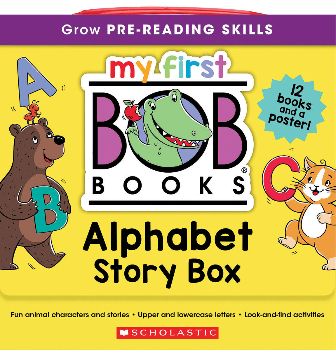 My First Bob Books - Alphabet Story Box of 12 Paperbacks | Decodable Phonics, Letter sounds, Ages 3 and up, Pre-K | (Reading Readiness)