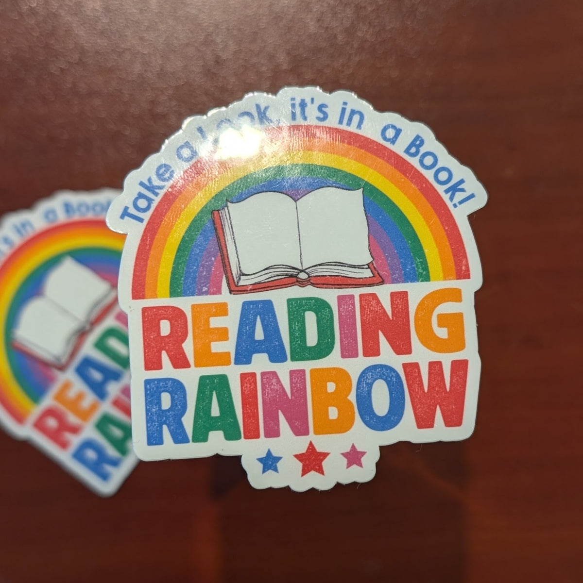 Rainbow Reader Sticker – Vinyl Book Lover Sticker