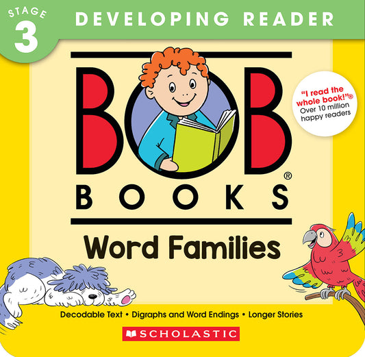 Bob Books - Word Families Box Set of 8 Paperbacks | Decodable Phonics Books, Ages 4 and up, Kindergarten, First Grade (Stage 3: Developing Reader)